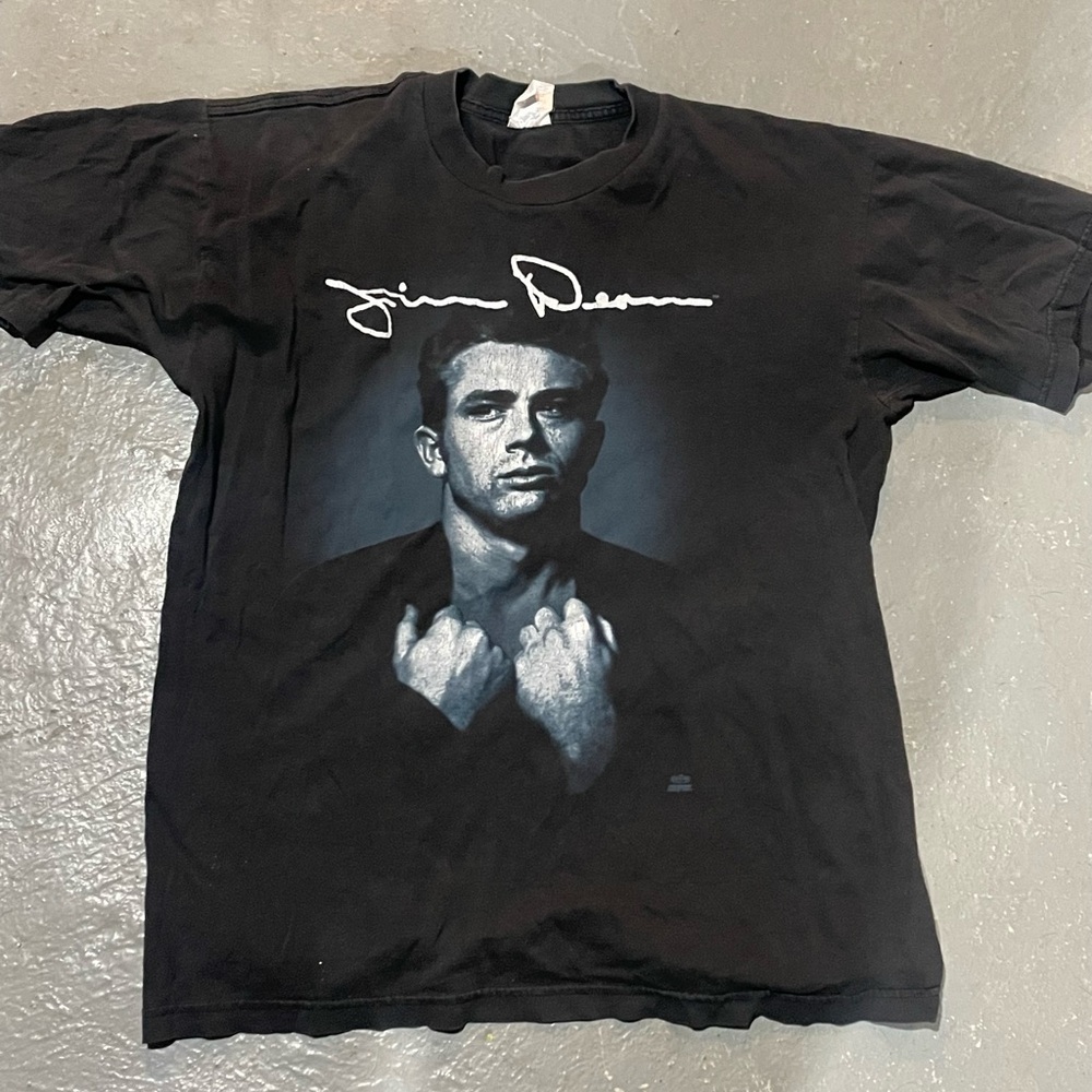 James Dean 90s memorial tee * fits Large * 22x27.5 * two sided print * vintage